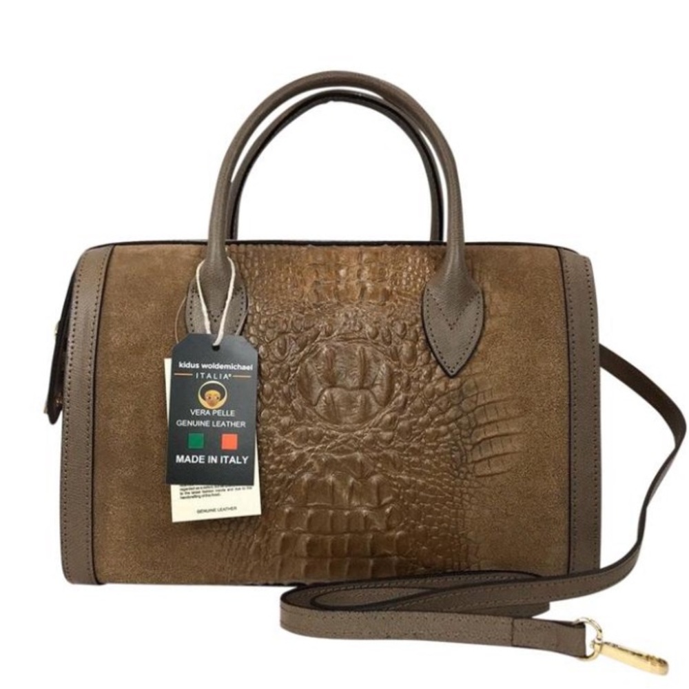 Kidus woldemichael made in Italy suede satchel